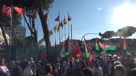 Pro-Palestine protesters rally in Rome urging end to Israel’s Gaza blockade