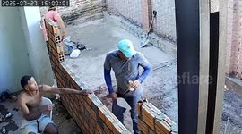 Prank causes wall collapse in Presidente Dutra, Brazil