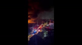 Fire tears through scrap metal warehouse in Vietnam