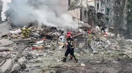Rescue efforts underway after Russian missile and drone strikes hit Kyiv