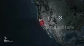 US: MOTION GRAPHIC - US Navy F-35 jet crashes in California, pilot ejects safely