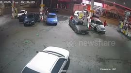Car loaded with wrong fuel suddenly erupts in giant fireball