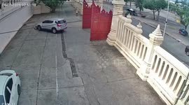 Shocking moment female driver runs over homeless man and walks away