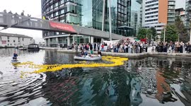 Rubber Ducks take over Paddington during the annual Rubber Duck Race
