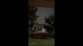 Lightning flashes and thunder rumble during storm in South Dakota, USA