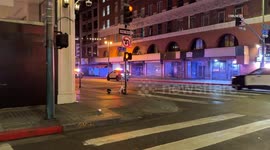 US, Los Angeles: Downtown Los Angeles Woman In Stolen Car Leads Police On Chase