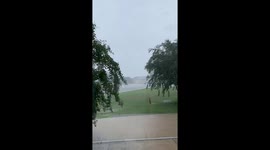 Heavy rain soaks surroundings in Union Springs, Alabama