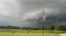 US: Gloomy Skies And Strong Wind Gusts in Sedgwick County, KS