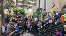Protest held in Lebanon's capital in support of Gaza under Israeli attacks