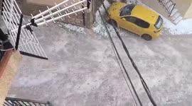 Spain: Massive Hailstorm Batters Vegallera, Albacete, Spain