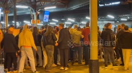 British and Irish Lions fans on the way to the game in Sydney, Australia