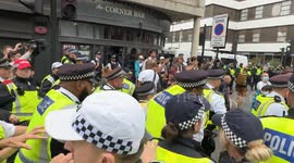 Anti asylum demo clashes continue in Islington