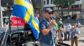 Demonstrators in Sweden call for end to Israeli strikes on Gaza