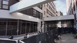 View of some of the Illegal immigrants being housed at the Barbican Thistle hotel in London