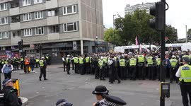 Tensions rise in London as rival groups clash over asylum policies