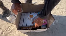 Hunger-stricken Palestinians rush to Gaza aid distribution point for limited flour