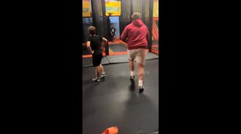 Man breaks through trampoline during jump in Overland Park, Kansas, USA