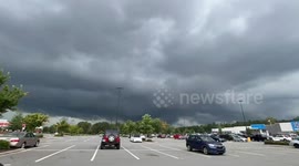 Severe storm timelapse over Stokes and Forsyth in North Carolina