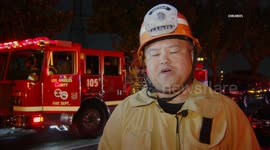 US, Los Angeles: South Gate Two-Alarm Commercial Fire With Sound On Tape Part 2