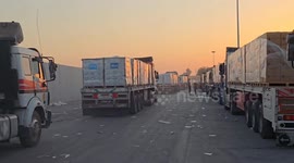 Egypt: Limited humanitarian aid convoy with essential supplies crosses into Gaza via Rafah