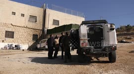 Illegal Israeli settlers torch Palestinian vehicle, spray racist graffiti in Hebron