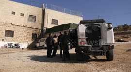 Illegal Israeli settlers torch Palestinian vehicle, spray racist graffiti in Hebron