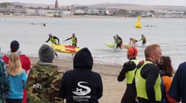 Hundreds of UK Surf Lifesavers are in Weymouth Dorset for their National Chmapionships.