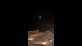 Meteor seen soaring through night sky over Thailand