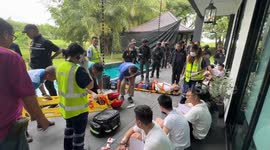 Chinese call centre gang jump from building to escape police
