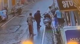 Bystander flung in the air by stray bull attack in India