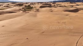Mongolia: Anadolu drone captured Mongolia’s nomadic heritage, Equestrian Statue of Genghis Khan, Gobi Desert landscapes