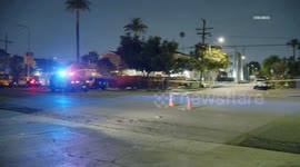 US, Los Angeles: West Adams Fatal Hit-and-Run Auto Vs Pedestrian