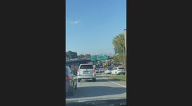 Man in a Wheelchair Merges With Traffic in Atlanta