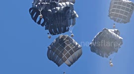 Cargo planes drop humanitarian aid to Gaza amid Israeli siege