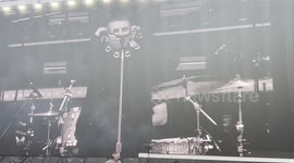 Oasis front man Liam Gallagher explains to a fan how the pressure of singing in front of 80k people would make his head explode