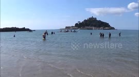 Chestnut Appeal ,Big Swim at Marazion Cornwall on 2nd August Part 1,