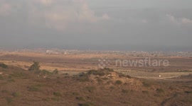 Israeli strikes in northern Gaza visible from Sderot area