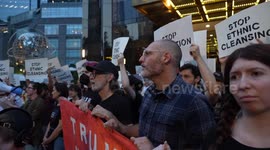 Jewish activists rally against Gaza starvation outside Trump hotel in New York