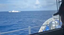 Philippines Coast Guard ship challenges Chinese vessel in contested waters