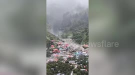 Cloudburst triggers deadly flooding in northern India, houses swept away
