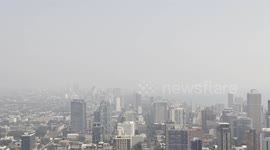 Hazy Chicago Skyline due to Canadian Wildfires