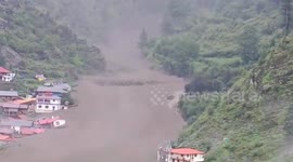 Flash flood swallows up village in India leaving dozens feared dead