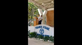 School dog receives medal during recognition ceremony