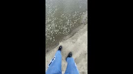 Sand Wall Sinking In Slow Motion