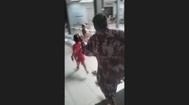 Child runs joyfully despite illness in Rembang, Indonesia