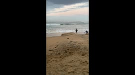 Terrigal beach washed away