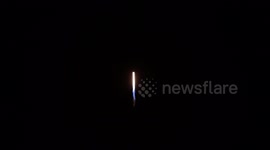 A SpaceX Falcon 9 rocket carrying 28 Starlink satellites, lifts off from Space Launch Complex-40 at Cape Canaveral Space Force Station