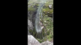 Gravity-Defying Beauty: see how Brazil's Fumaça Waterfall never reaches the ground