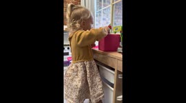 2 year old reacts to long distance grandmothers voice. so cute.