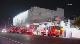 US, Los Angeles: Hollywood Fire at Vine Lodge Hotel